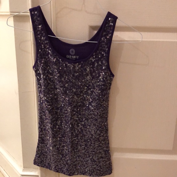 Old Navy Purple Sequin Tank Top Size XSmall - Picture 8 of 9